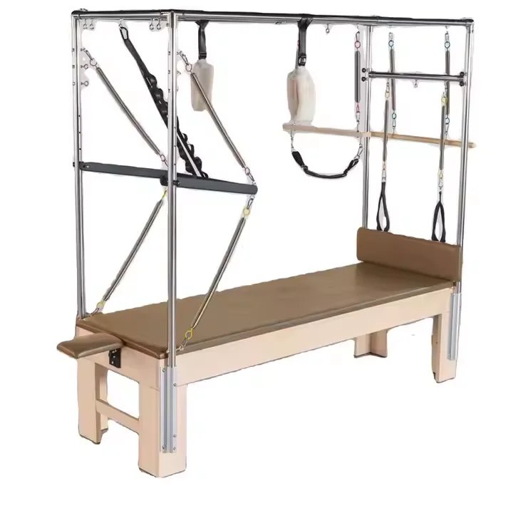 Multi-functional Maple Wood Pilates Reformer Machine for Full-Body Workout & Rehab Centers