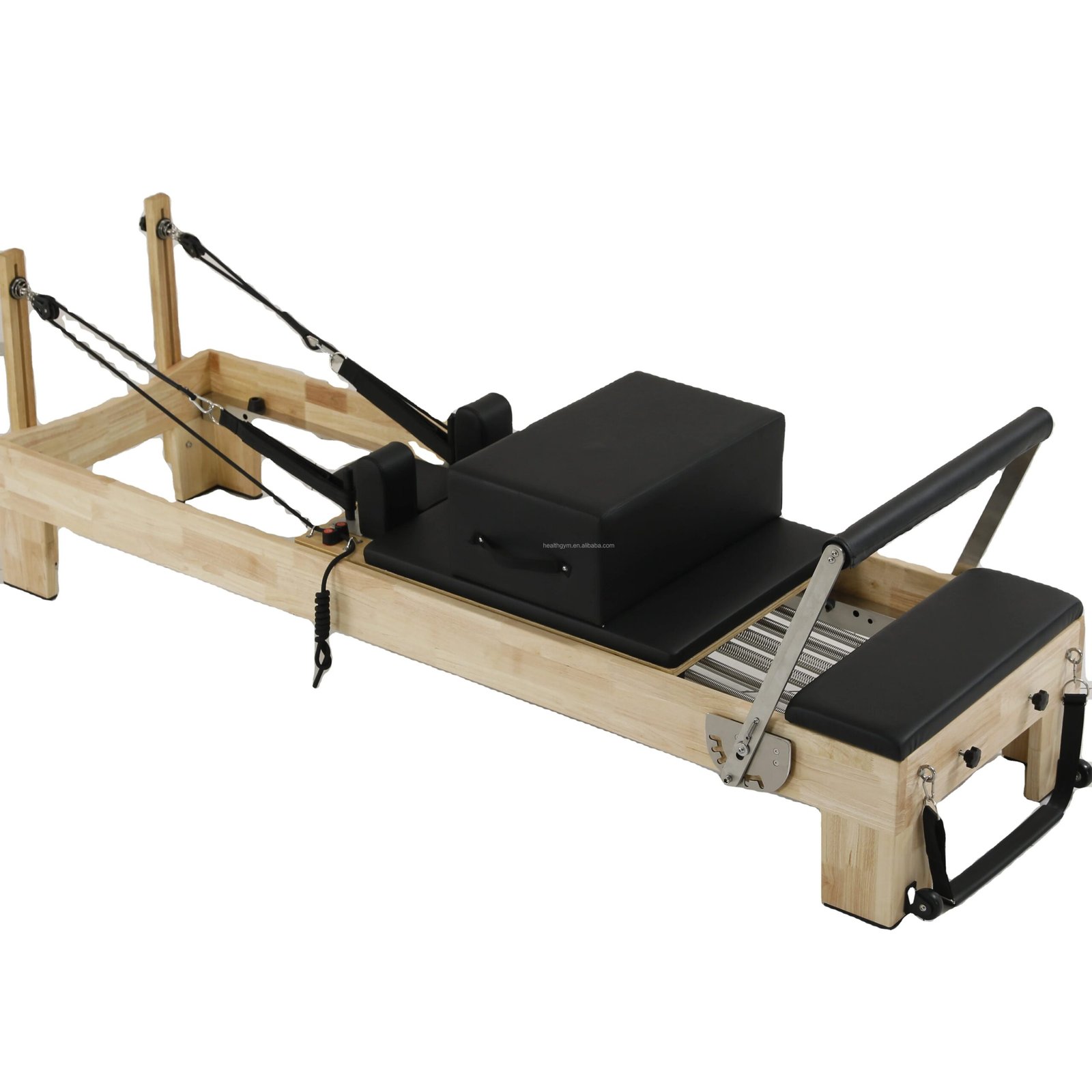 Portable Maple Pilates Reformer with 18-Month Warranty for Studio & Home Use