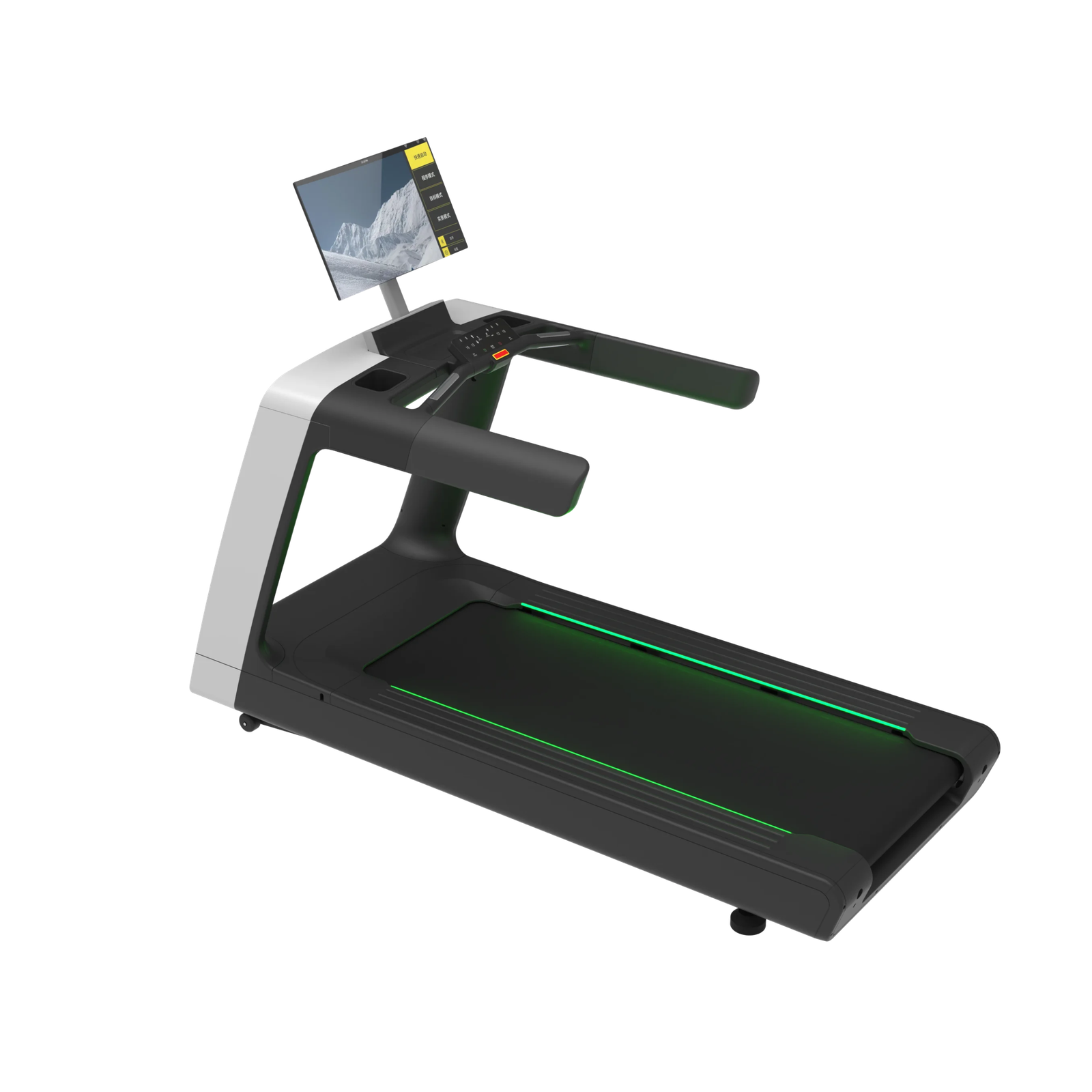 Commercial 3HP Treadmill with 15.6" Rotating Screen & Wireless Projection for Gyms