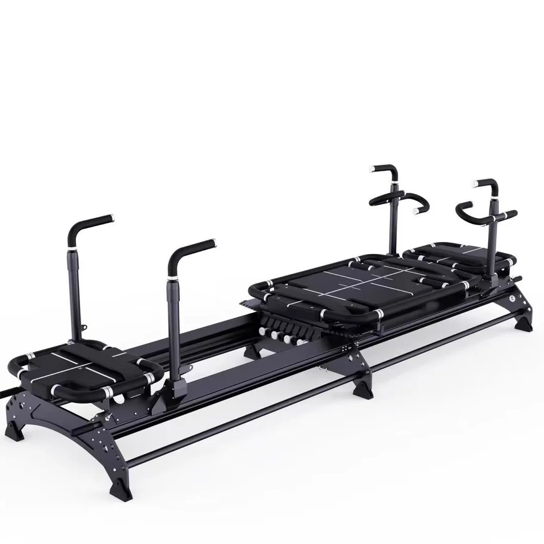 Pilates Reformer Machine Premium Aluminum 220kg Capacity Anti-Slip for Studios