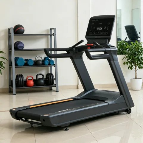 Commercial Treadmill 400kg Capacity 18km/h AC Motor for Gym Hotel Fitness Center
