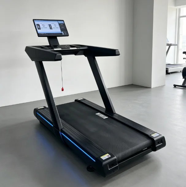 Rotatable Screen Commercial Treadmill with 3.5HP Motor for Gym Cardio Training