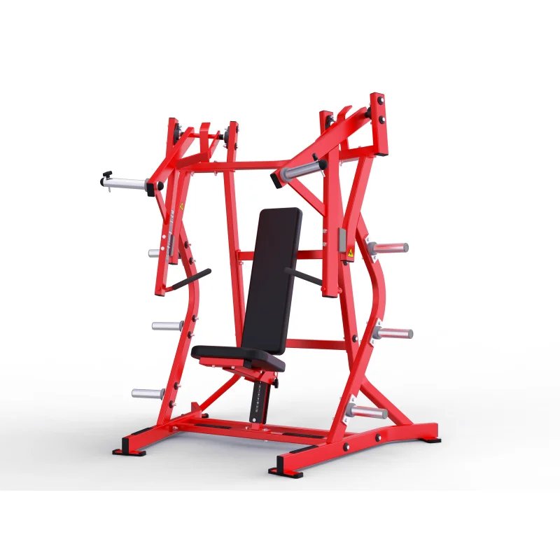 Plate Loaded Incline Chest Press Machine with 30-45° Adjustable Bench for Commercial Gyms