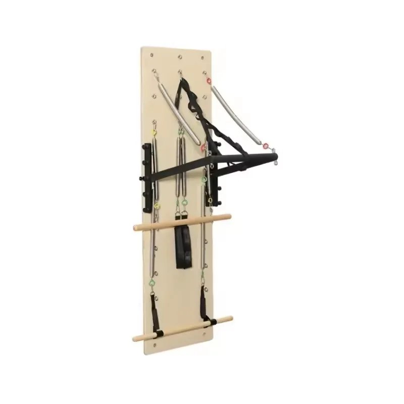 Wall Mounted Pilates Reformer Springboard with Oak Wood for Studio Space Saving