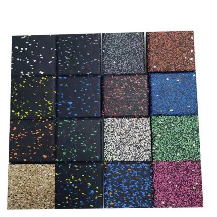 Weight Lifting Gym Rubber Flooring Tiles with Shock Absorption 500x500mm 10-50mm Thickness