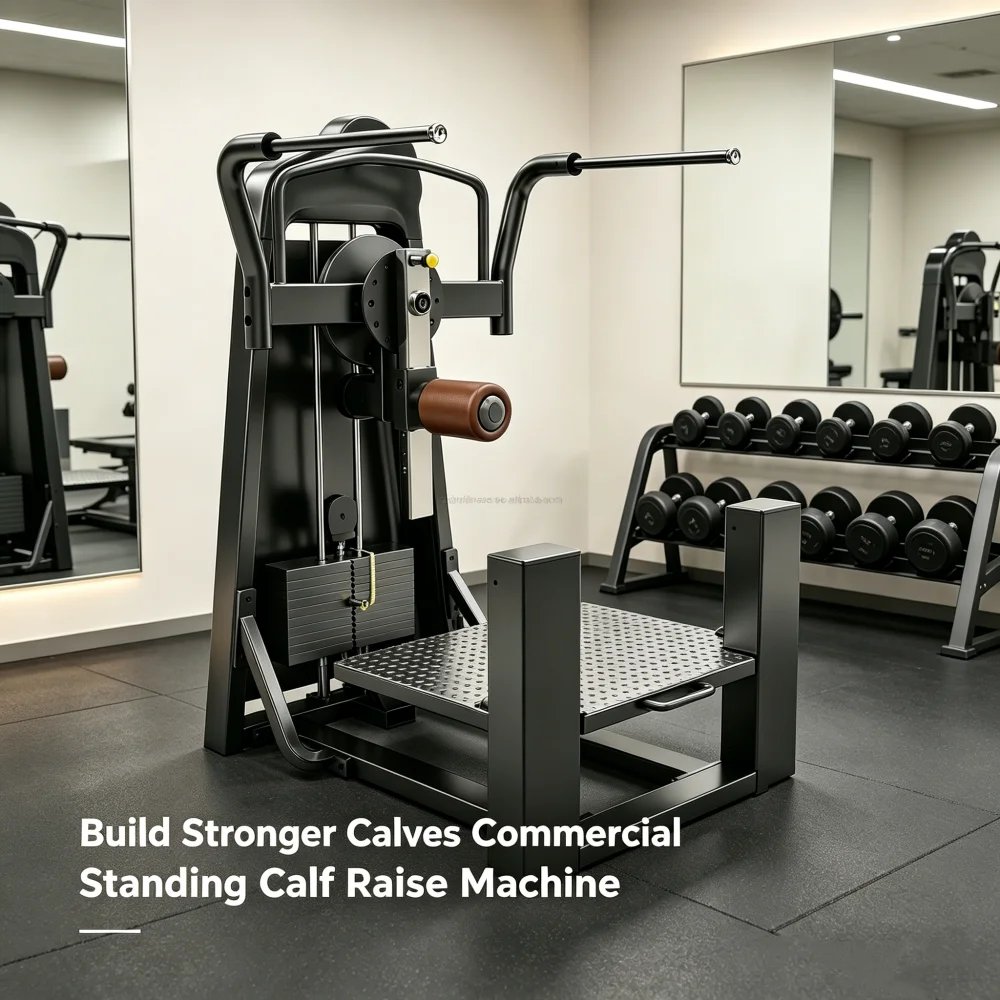 Commercial Pin Loaded Standing Calf Raise Machine - Heavy Duty Steel Frame Gym Equipment for Calf Strength Training