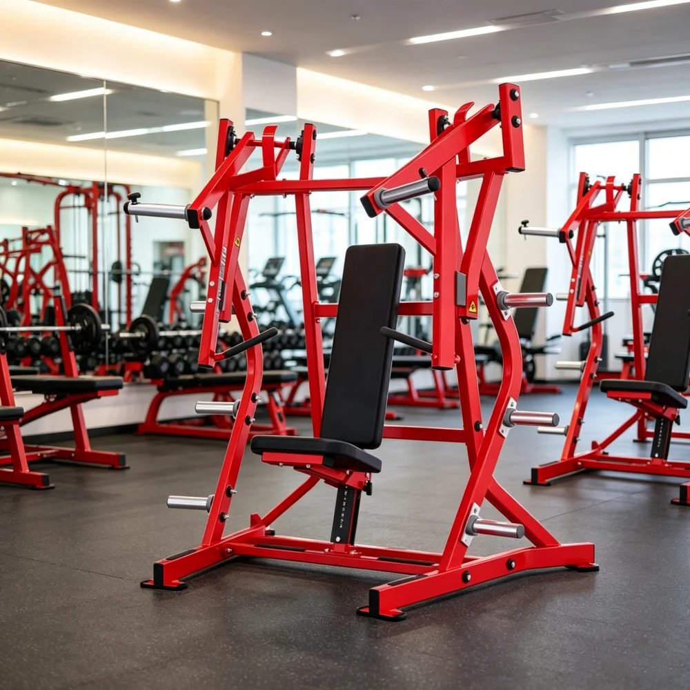 Commercial Plate Loaded Iso-Lateral Wide Chest Press Machine - 600 lbs Heavy Duty Gym Strength Equipment