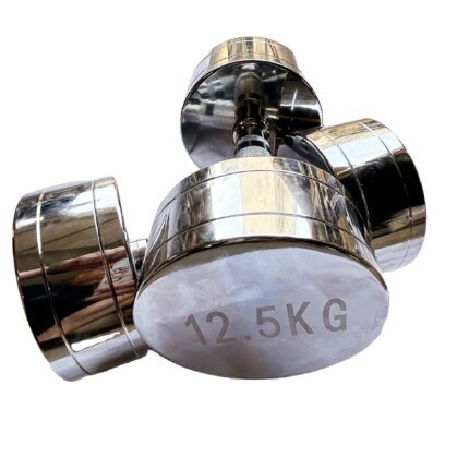 Commercial Grade Chrome Plated Steel Dumbbells Set 15KG-50KG for Gym Strength Training