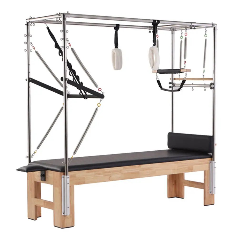 Pilates Cadillac Bed Reformer Premium Oak for Studio Core Strength Training