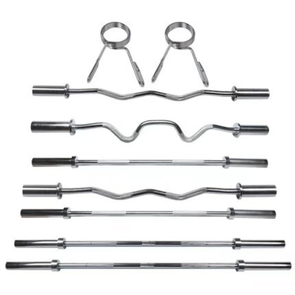 220cm Steel Barbell Bar 5-20kg Adjustable with Custom Logo for Home Gym & Commercial Fitness Centers
