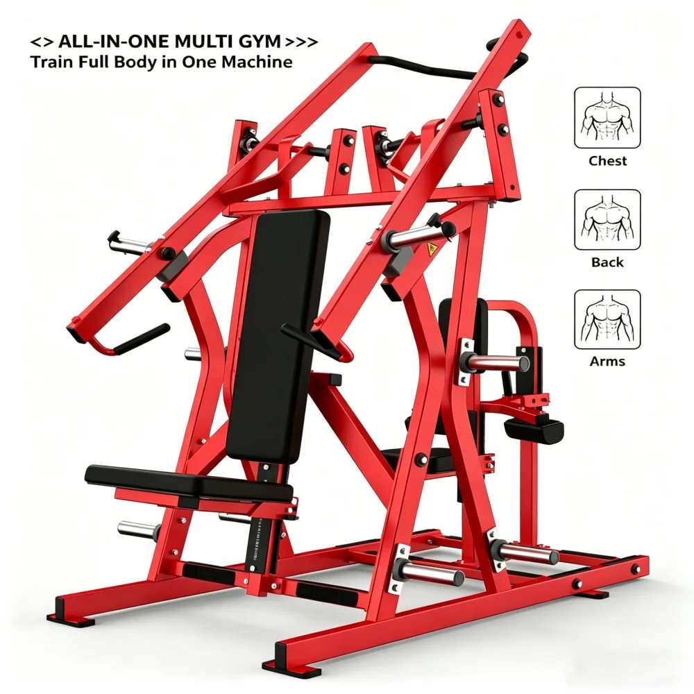 Commercial Plate-Loaded Multi Gym Machine 500kg Capacity Full Body Strength Training System