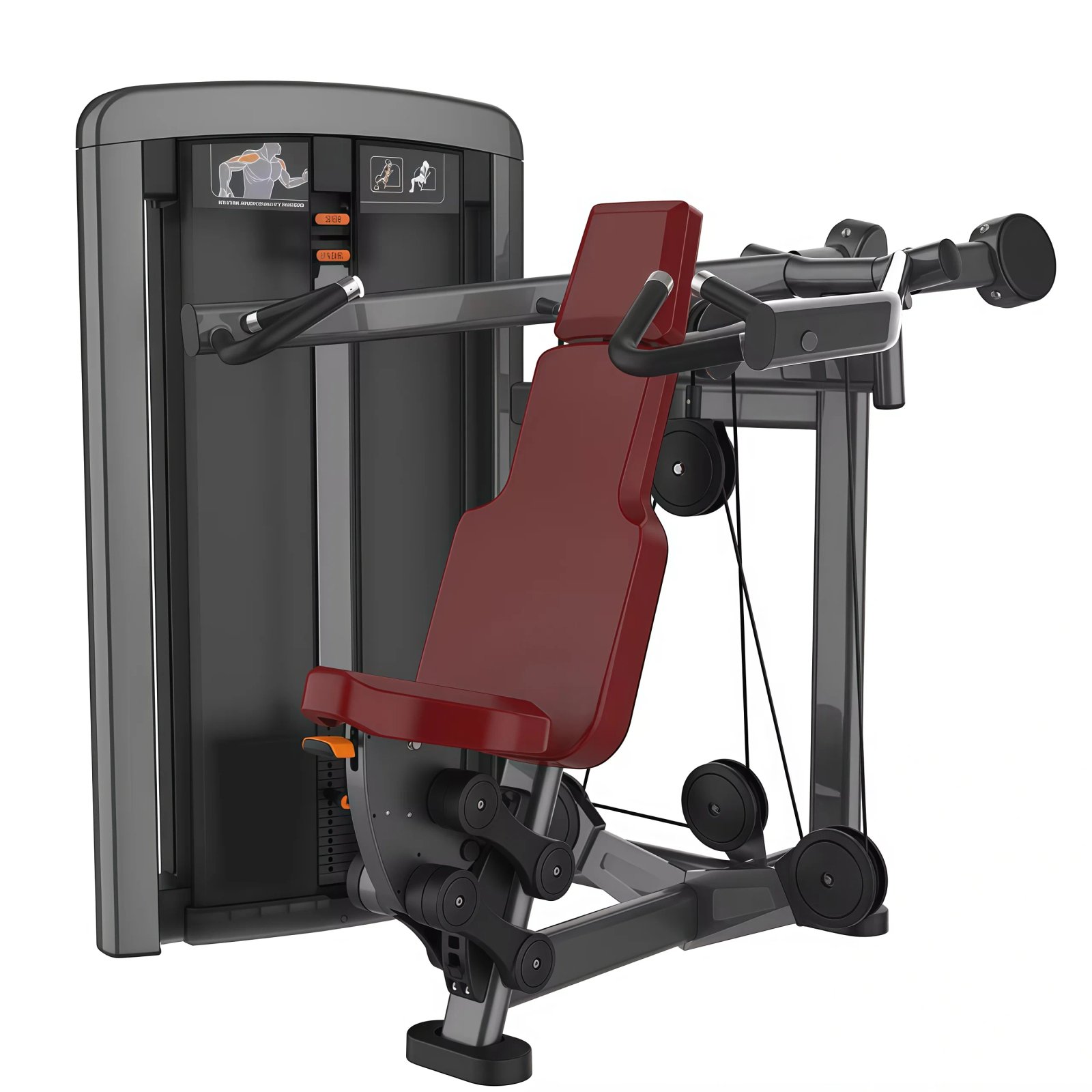 Seated Shoulder Press Machine with 300kg Capacity Adjustable Steel Deltoid Trainer