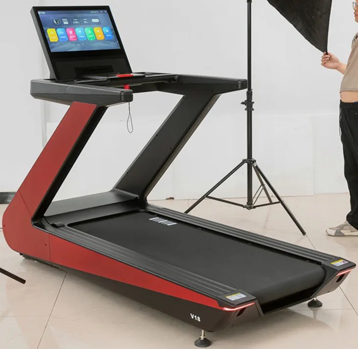 Commercial Treadmill with 10-inch Touch Screen LCD Electric Cardio Machine for Gyms