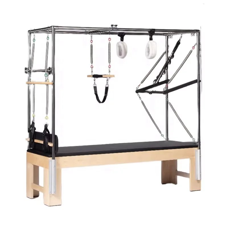Pilates Reformer Cadillac with Adjustable Resistance Springs for Studio Core Training
