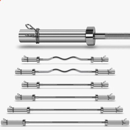 220cm Steel Barbell Bar with 5-20KG Rubber Weights for Commercial Gyms Custom Logo