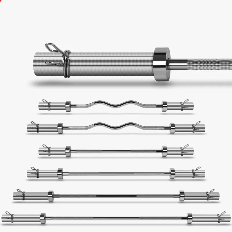 220cm Steel Barbell Bar with 5-20KG Rubber Weights for Commercial Gyms Custom Logo
