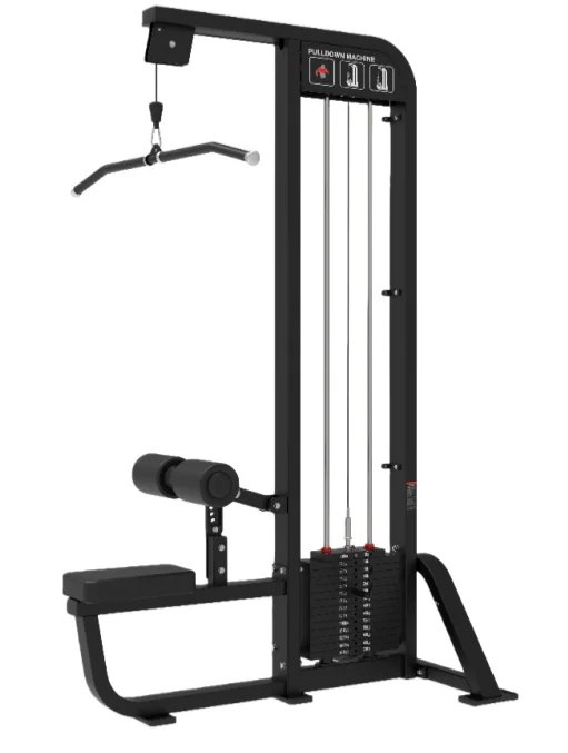 Lat Pulldown Machine with Pin Load Selection Dual-Function Seated Chest & Back Training Equipment