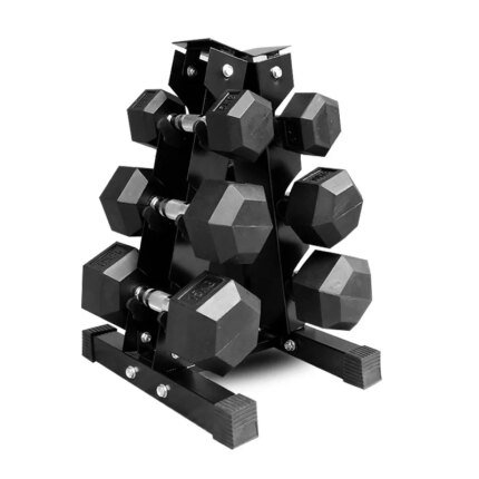 Commercial Gym Hex Rubber Dumbbell Set 2.5-70KG Anti-Roll for Fitness Centers