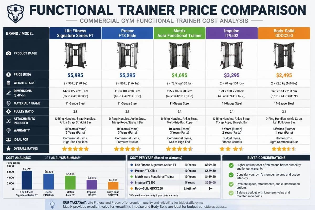 Functional trainer price comparison