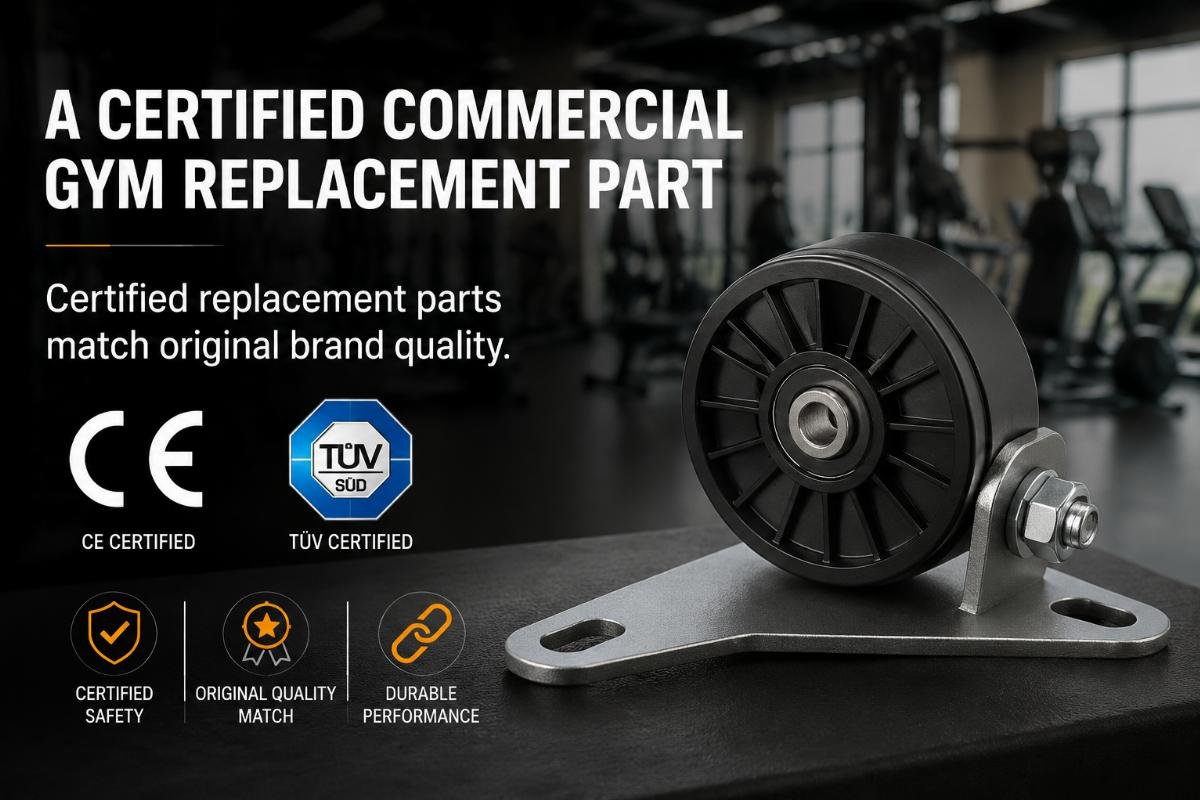 A certified commercial gym replacement part with CE and TüV marking