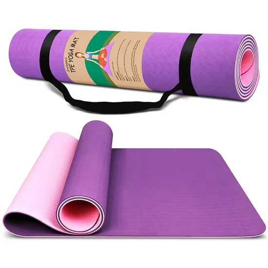 Custom TPE PU Yoga Mat Non Slip for Home Exercise Gym Workout Sports