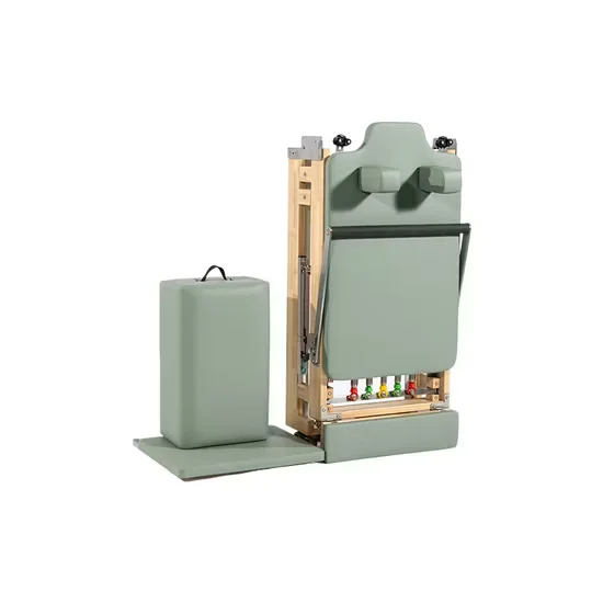 Foldable Wooden Pilates Reformer for Studio – Customizable Solid Wood Reformer