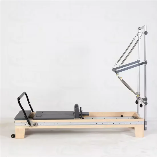 Maple Wood Two-Way Sliding Bed Pilates Reformer for Gym