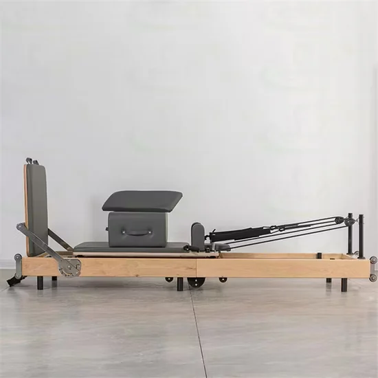 Maple Wood Yoga Folding Pilates Reformer Bed Foldable Pilates Reformer