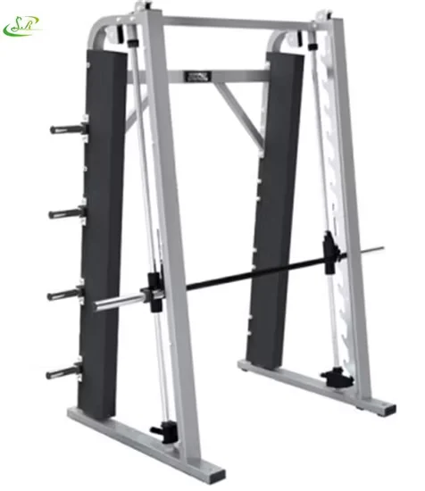 Multi-Functional Smith Machine Squat Rack Strength Trainer for Gym Use
