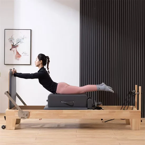 Pilates Reformer Bed Maple Wood Yoga Studio Core Training Equipment SRY-02