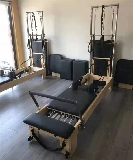Pilates Reformer Bed with Half Trapeze Tower