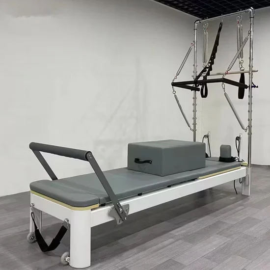 Pilates Reformer with Tower Half Trapeze for Yoga Studio Use