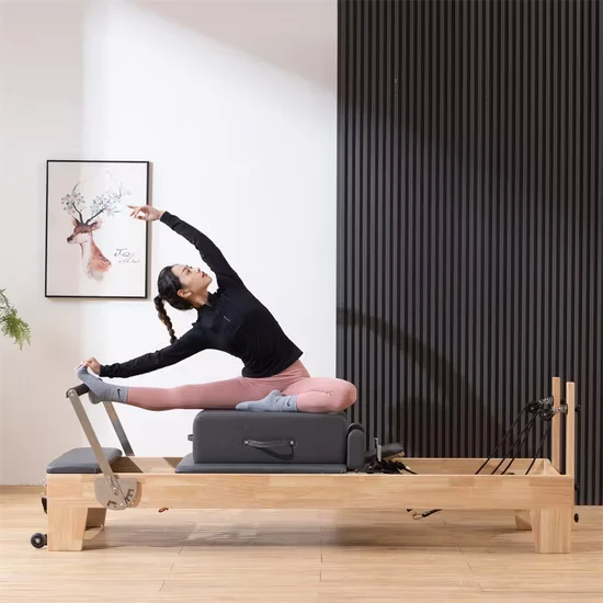 Portable Pilates Reformer for Studio Yoga Machine Fitness