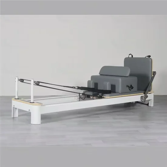 Small White Pilates Aluminum Alloy Core Training Reformer for Home and Yoga Studio