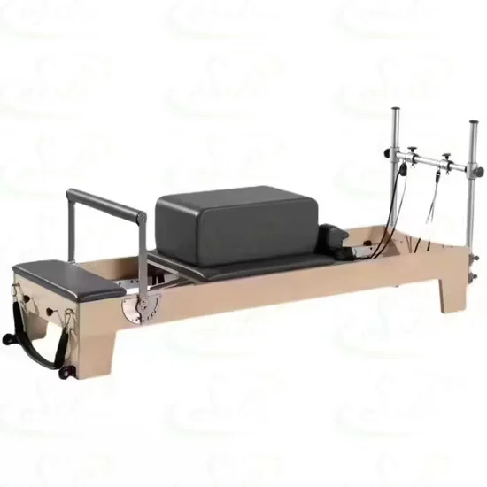 Solid Maple Wood Pilates Reformer with Tower for Studio