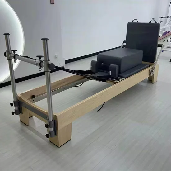 Timber Wooden Pilates Reformer Machine Bed with Moving Pulley Pillar