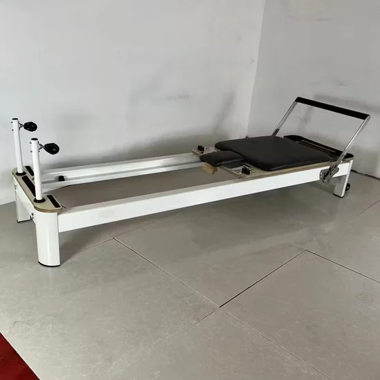 White Aluminum Alloy Balance Body Pilates Reformer Bed