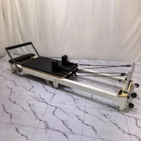 White Aluminum Alloy Pilates Reformer Portable Home Studio Reformer SRY