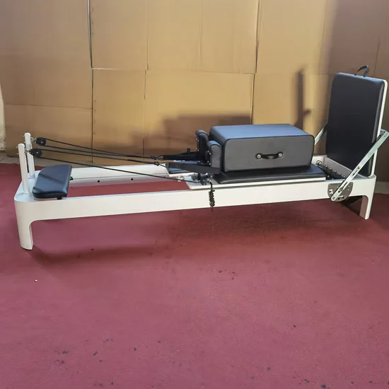 White Wooden Pilates Reformer SRY-24 for Home Use