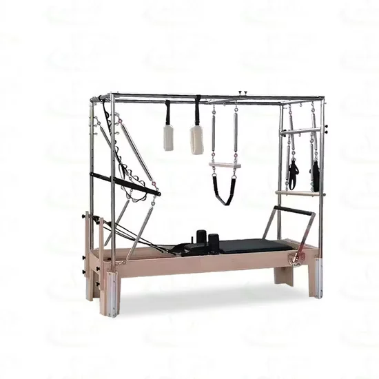 Wood Pilates Cadillac Reformer with Trapeze Tower for Studio