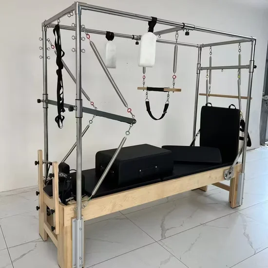 Wooden Oak Maple Cadillac Reformer Pilates Equipment for Studio Use